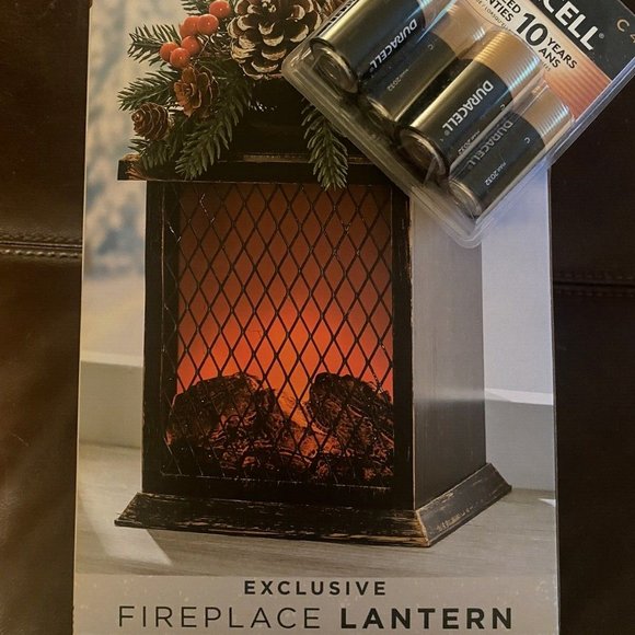 MERRY MAKERS FIREPLACE LANTERN - THE PAPER STORE EXCLUSIVE NEW IN BOX - Picture 1 of 2